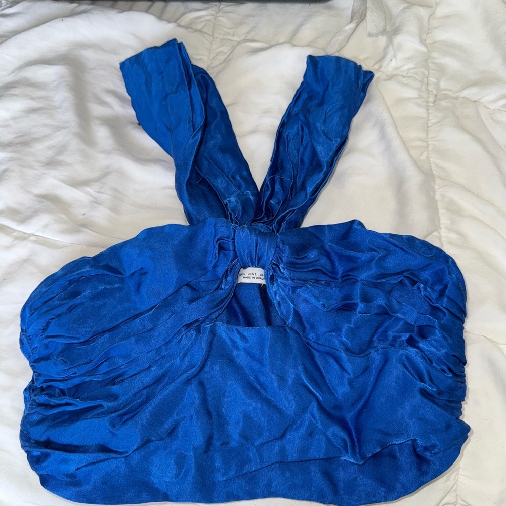 Zara Vibrant Blue Satin Garment
